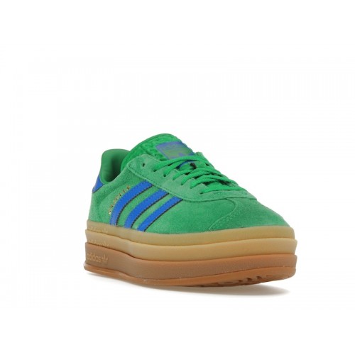 Кроссы adidas Gazelle Bold Green Blue Gum (W) - женская сетка размеров