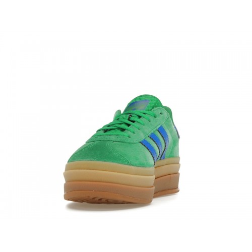 Кроссы adidas Gazelle Bold Green Blue Gum (W) - женская сетка размеров