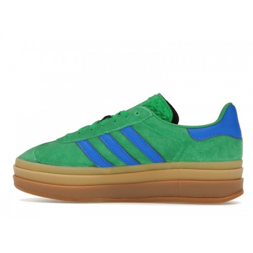 Кроссы adidas Gazelle Bold Green Blue Gum (W) - женская сетка размеров