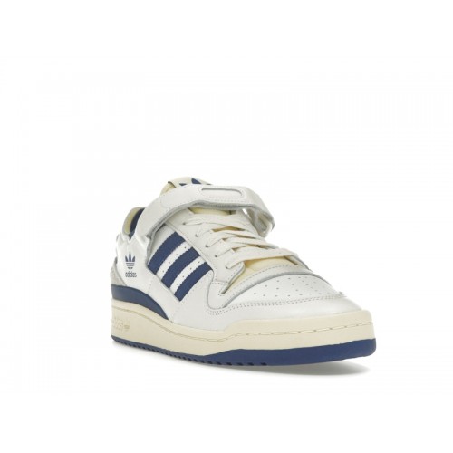 Кроссы adidas Forum 84 Low White Victory Blue Easy Yellow - мужская сетка размеров