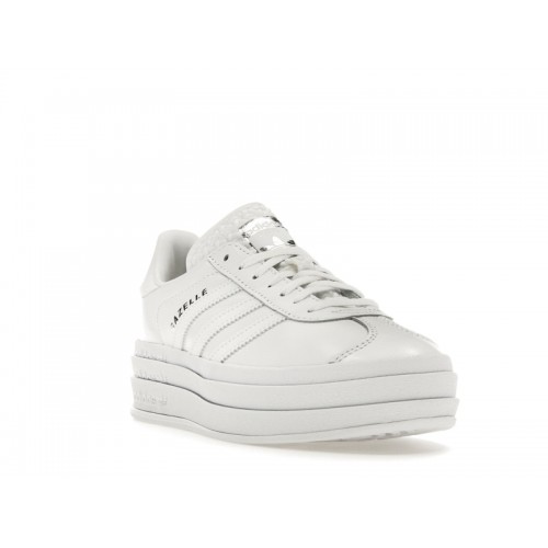 Кроссы adidas Gazelle Bold Triple White (W) - женская сетка размеров