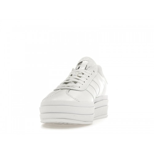 Кроссы adidas Gazelle Bold Triple White (W) - женская сетка размеров
