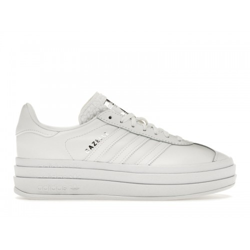 Кроссы adidas Gazelle Bold Triple White (W) - женская сетка размеров