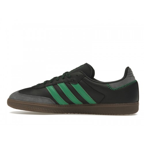 Кроссы adidas Samba OG Black Green (W) - женская сетка размеров
