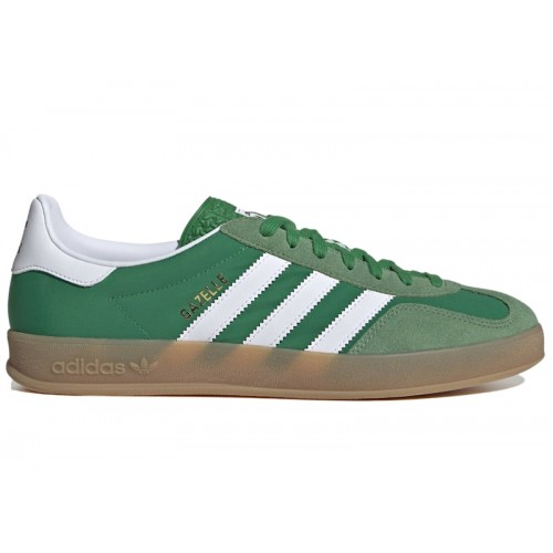 Кроссы adidas Gazelle Indoor Green Gum - мужская сетка размеров