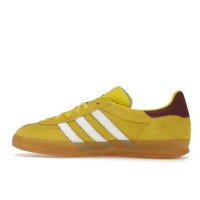 Женские кроссовки adidas Gazelle Indoor Bright Yellow Collegiate Burgundy (W)