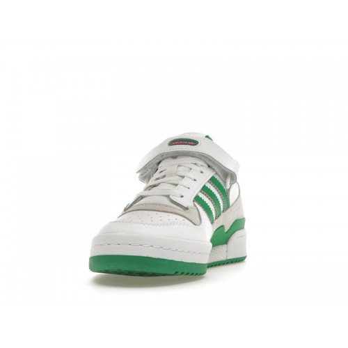 Кроссы adidas Forum Low White Green Lucid Pink (W) - женская сетка размеров