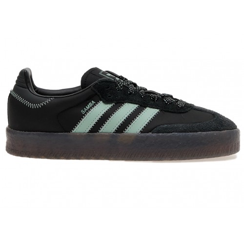 Кроссы adidas Sambae Core Black Haze Green (W) - женская сетка размеров