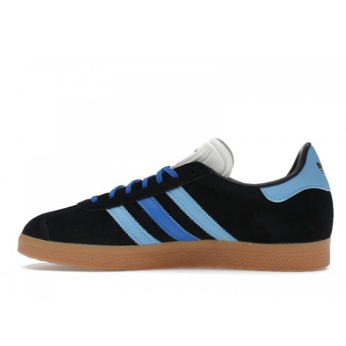 adidas Gazelle Black Light Blue (W) - женская сетка размеров