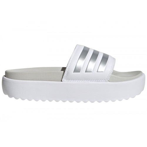 adidas Adilette Platform Slides Cloud White Zero Metalic Grey - мужская сетка размеров