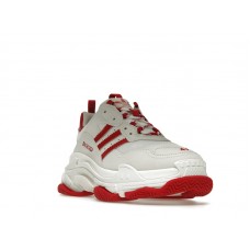 Кроссовки Balenciaga x adidas Triple S White Red