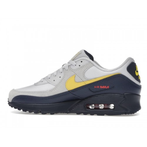 Nike Air Max 90 Neutral Grey Tour Yellow - мужская сетка размеров