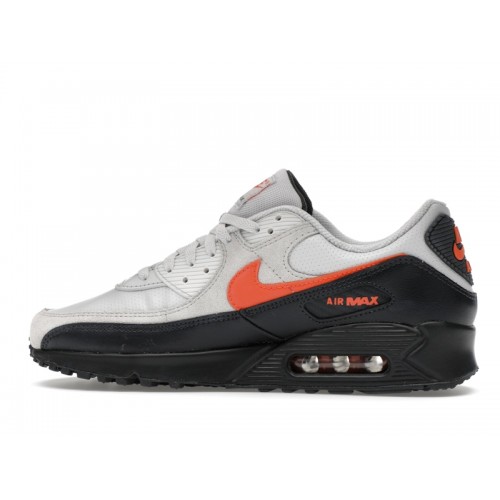 Nike Air Max 90 Racing Pack - Vast Grey Total Orange - мужская сетка размеров