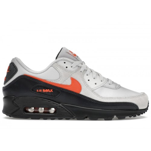 Nike Air Max 90 Racing Pack - Vast Grey Total Orange - мужская сетка размеров