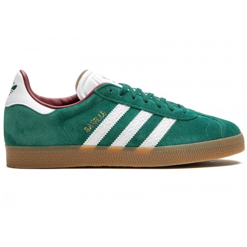 Кроссы adidas Gazelle Collegiate Green Burgundy - мужская сетка размеров