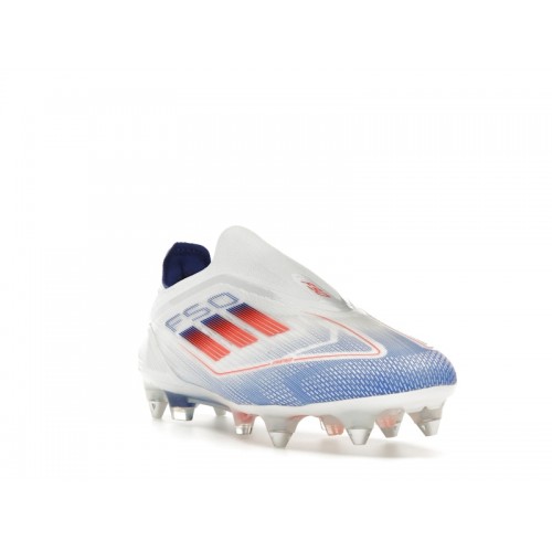 adidas F50 Elite Laceless SG Cloud White Solar Red Lucid Blue - мужская сетка размеров
