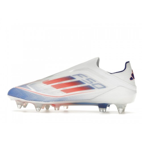 adidas F50 Elite Laceless SG Cloud White Solar Red Lucid Blue - мужская сетка размеров