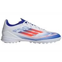 adidas F50 League Turf Cloud White Solar Red Lucid Blue