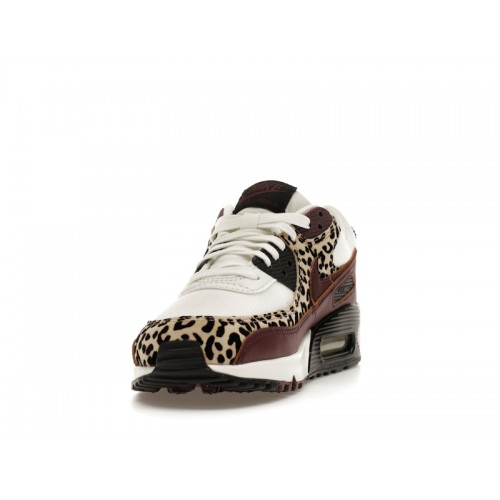 Nike Wmns Air Max 90 Burgundy Leopard - женская сетка размеров