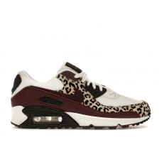 Женские Nike Air Max 90 Leopard Burgundy (W)