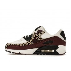 Женские Nike Air Max 90 Leopard Burgundy (W)