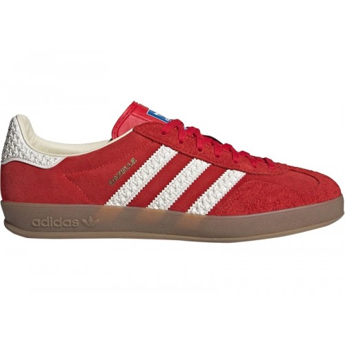 Кроссы adidas Gazelle Indoor Better Scarlet Off White Gum - мужская сетка размеров