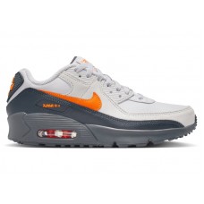 Подростковые кроссовки Nike Air Max 90 SE Vast Grey Safety Orange (GS)