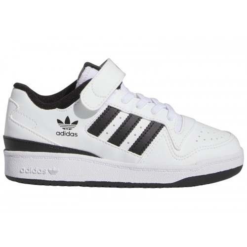 Кроссы adidas Forum Low Cloud White Core Black (PS) - детская сетка размеров