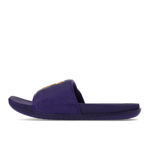 Kobe Bryant x Nike Kawa Slide GS Court Purple University Gold - мужская сетка размеров Kobe Bryant x Nike Kawa Slide GS Court Purple University Gold - мужская сетка размеров
