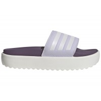 Женские adidas Adilette Platform Slides Silver Dawn Zero Metalic Shadow Violet (W)