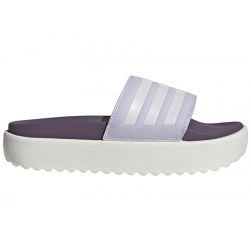 adidas Adilette Platform Slides Silver Dawn Zero Metalic Shadow Violet (W) - женская сетка размеров