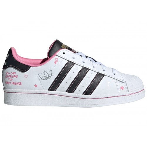 adidas Superstar Hello Kitty And Friends Bliss Pink Cloud White Core Black (GS) - подростковая сетка размеров