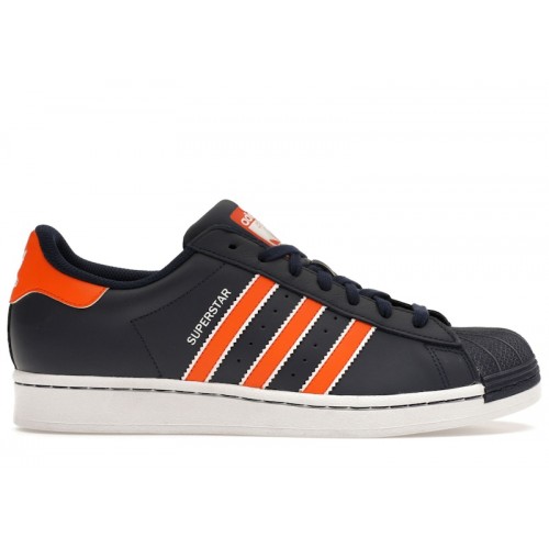 adidas Superstar Night Indigo Orange Cloud White - мужская сетка размеров