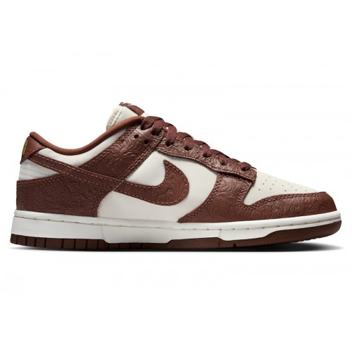 Nike Dunk Low Embossed Baroque Sail Fauna Brown (W) - женская сетка размеров