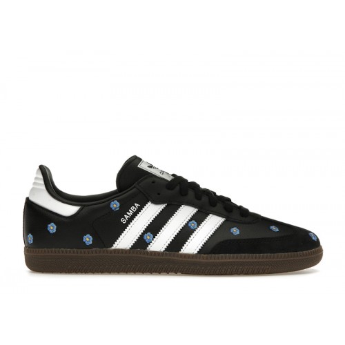 adidas Samba Light Blue Floral Core Black (W) - женская сетка размеров