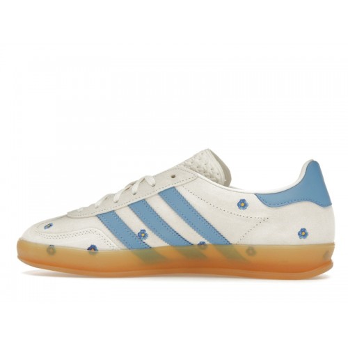 Кроссы adidas Gazelle Indoor Light Blue Floral (W) - женская сетка размеров