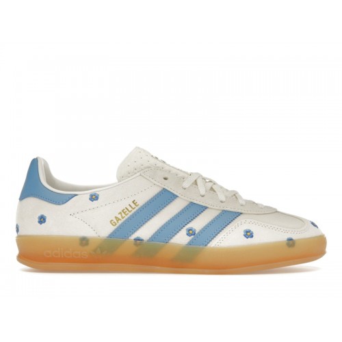 Кроссы adidas Gazelle Indoor Light Blue Floral (W) - женская сетка размеров