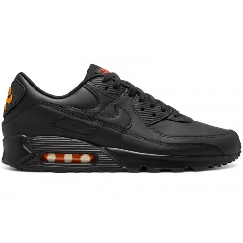 Nike Air Max 90 Black Safety Orange - мужская сетка размеров