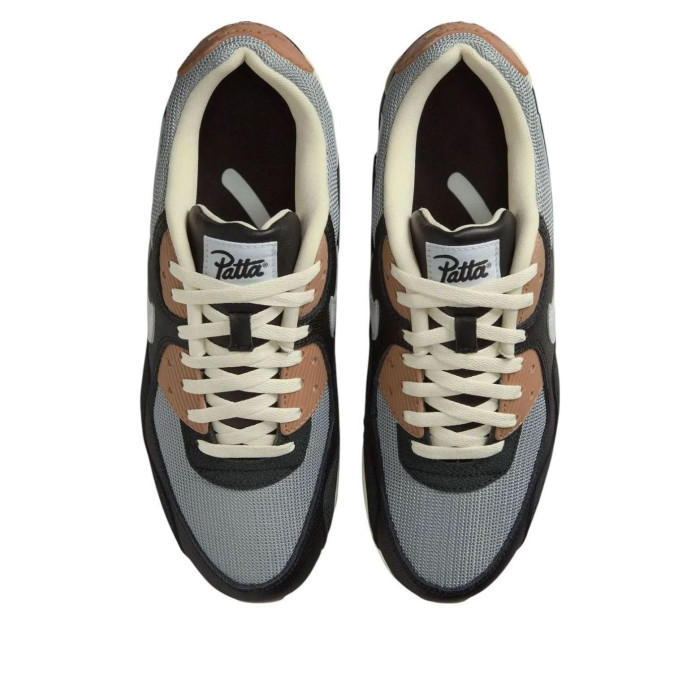Patta x Nike Air Max 90 SP Black Particle Grey - мужская сетка размеров Patta x Nike Air Max 90 SP Black Particle Grey - мужская сетка размеров
