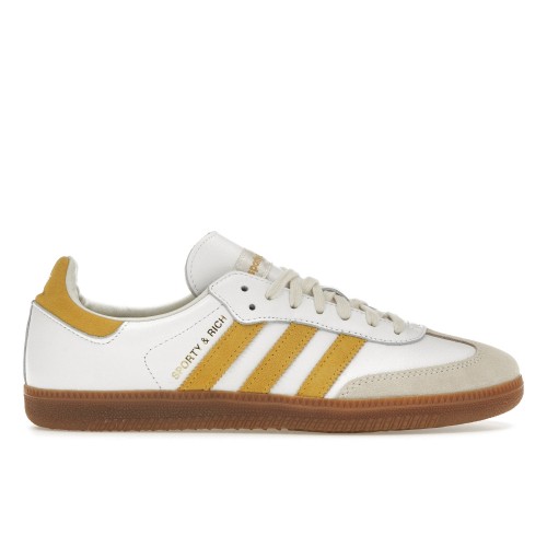 Кроссы adidas Samba Sporty & Rich White Bold Gold - мужская сетка размеров