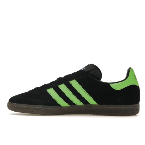 Кроссы adidas Samba Deco SPZL Black Lucid Lime - мужская сетка размеров