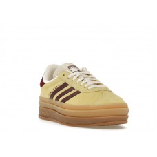 Женские кроссовки adidas Gazelle Bold Almost Yellow Maroon (W)