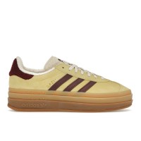Женские кроссовки adidas Gazelle Bold Almost Yellow Maroon (W)