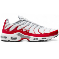 Nike Air Max Plus White University Red Wolf Grey