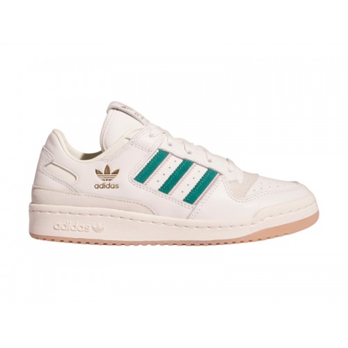 Кроссы adidas Forum Low CL Cloud White Active Green Sandy Pink (W) - женская сетка размеров