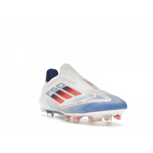 adidas F50 Elite Laceless FG Cloud White Solar Red Lucid Blue - мужская сетка размеров