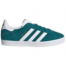 Подростковые adidas Gazelle Legacy Teal Cloud White Gold Metallic (GS)