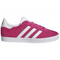 Подростковые adidas Gazelle Semi Lucid Fuchsia Cloud White Gold Metallic (GS)