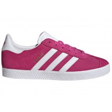Подростковые adidas Gazelle Semi Lucid Fuchsia Cloud White Gold Metallic (GS)