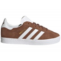 Детские adidas Gazelle Preloved Brown Cloud White Gold Metallic (PS)